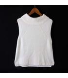 クミキョク 組曲 KUMIKYOKU ベスト ニット プルオーバー 畦編み コットン M 2 オフ白 アイボリー