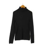 ジーユー GU リブ タートルネック セーター ニット 長袖 L 黒 ブラック