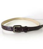 プリマ アトリーチェ prima attrice イタリア製 ベルト レザーベルト クロコ型押し 68cm ダークブラウン こげ茶