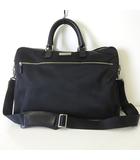 バーバリー BURBERRY バッグ 2Way ビジネス バッグ ブリーフケース ナイロン 裏ノバチェック ロゴ プレート 黒 ブラック かばん 鞄 カバン