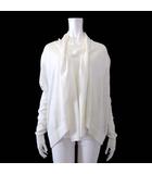 イタリヤ製 アンサンブル ツインニット とろみ 半袖 トップス 長袖 カーディガン XL 42 アイボリー オフ白 国内正規品