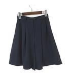 ピッコーネ PICONE STUDIO PICONE ROMA キュロット パンツ 2プリーツ タック ロゴ 刺繍 落ち感 M 38 紺 ネイビー