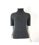 トラッゾドンナ Torrazzo Donna ニット セーター アンゴラ ウール タートルネック 半袖 S グレー