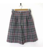 バーバリーズ Burberrys 希少 ヴィンテージ キュロットスカート ワイドパンツ ウール ノバチェック柄 M グレー 黒 白 赤 国内正規品 美品