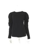 レイビームス Ray Beams カットソー Tシャツ パワショル パフスリーブ プルオーバー 長袖 M 黒 ブラック