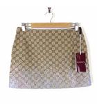 2026SS 現行品 GGキャンバス エンブロイダリー ミニスカート 808272 ZKU09 スパークリング ラインストーン M 42 ブラウン ベージュ 国内正規品 タグ付 美品 ■TY
