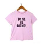 Tシャツ DRI-FIT ドライフィット カットソー 英字 スパンコール装飾 ロゴ 刺繍 クルーネック 速乾 吸汗 半袖 L ピンク 紫 パープル