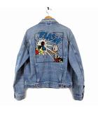 ディズニー Disney 2021SS ドナルドダック エンブロイダリー デニムジャケット ジージャン 刺繍 L 46 インディゴブルー Donald Duck Embroidered Lapel Denim Jacket ウォッシュ加工 594850 XDBK0 美品