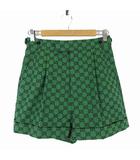 2022SS 希少 ショートパンツ キュロットパンツ GGキャンバス 663813 ZAF4S マルチカラー M 40 緑 グリーン 紺 ネイビー 国内正規品 美品