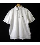 ゴルフ ポロシャツ ボタンダウン ロゴ 刺繍 ドライ メッシュ 半袖 2XL 白 ホワイト 大きいサイズ 国内正規品