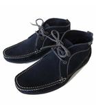 パラブーツ Paraboot ブーツ スエード チャッカブーツ モカシン 本革 レザー UK 6.5 紺 ネイビー 25.5cm くつ 靴 シューズ