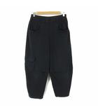 イム センソユニコ i+mu Senso Unico パンツ ワイド スラックス スウエット ストレッチ M 38 黒 ブラック