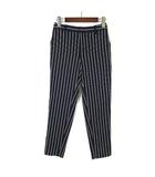 ボナジョルナータ BUONA GIORNATA パンツ テーパードパンツ ストライプ ストレッチ S 7 ダークネイビー オフ白