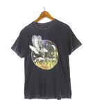 Tシャツ イーグル ムーン プリント ヴィンテージ加工 クルーネック 半袖 XS ダークグレー 小さいサイズ 国内正規品