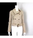 アルマーニ ジーンズ ARMANI JEANS ジャケット コットン トレンチ ライダースジャケット ジップアップ XS ベージュ 国内正規品