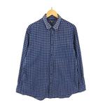 ユニクロ UNIQLO フランネル チェック シャツ ネルシャツ ボタンダウン 長袖 XL 紺 ネイビー 水色 ベージュ 大きいサイズ