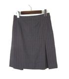 ポールスミス ブラック Paul Smith BLACK スカート マルチストライプ サマーウール ひざ丈 M 38 グレー 国内正規品