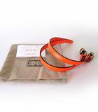 グッチ GUCCI ハンドルベルト ハンドルバンド ダイアナ用 ネオンオレンジ 本革 レザー ロゴ 美品 バッグチャーム かばん 鞄 カバン 小物