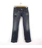 ディースクエアード DSQUARED2 デニムパンツ Faith Flared Denim ジーンズ ジーパン フレア ヴィンテージ ダメージ加工 メタルチャーム S 38 インディゴブルー