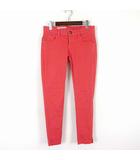 ダブルスタンダードクロージング ダブスタ DOUBLE STANDARD CLOTHING パンツ カラーデニム スキニー スリム ストレッチ M 38 コーラルピンク