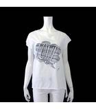 ダブルスタンダードクロージング ダブスタ DOUBLE STANDARD CLOTHING カットソー Tシャツ トップス キャップスリーブ 半袖 LOVE ロゴ プリント S 36 白 ホワイト