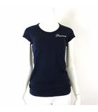 ディースクエアード DSQUARED2 カットソー Tシャツ フレンチスリーブ 半袖 ロゴ プリント S 紺 ネイビー 国内正規品