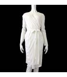 セオリーリュクス theory luxe カーディガン ロングカーディガン 長袖 コットン ウエストリボン M 38 アイボリー