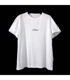 メゾンマルジェラ 10 Maison Margiela 10 20SS Tシャツ ディストーテッド リバース ロゴ カットソー 半袖 ロゴ刺繍 オーバーサイズ XL 50 白 ホワイト 黒 国内正規品