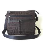 ユーバイウンガロ U by ungaro バッグ ショルダーバッグ ロゴ モノグラム ジャガード 茶 ブラウン 黒 ブラック かばん 鞄 カバン