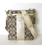 コーチ COACH バッグ ショルダーバッグ 43976 シグネチャー キャンバス クロスボディ 斜め掛け ベージュ ブラウン ゴールド かばん 鞄 カバン