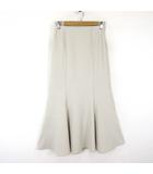 ジーユー GU カットソー マーメイド ロング スカート マキシ ストレッチ L アイボリー