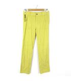 エテルノベレッツァ ETERNO BELLEZZA パンツ ベイカーパンツ カラーパンツ ストレート 切替 ファスナー付ポケット コットン ストレッチ XL 42 黄 イエロー