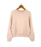 ユー U スウェット クルーネック プルオーバー トレーナー 長袖 M ベビーピンク