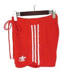 グッチ GUCCI アディダス adidas 2022AW ロゴ ニット パンツ ショートパンツ 693835 リネン コットン M レッドオレンジ 白 国内正規品 希少