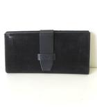 グッチ GUCCI 財布 長財布 スエード レザー ロゴ 本革 ロング ウォレット 黒 ブラック