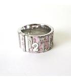 クリスチャンディオール Christian Dior 指輪 リング トロッター オブリーク ロゴ 14号 ピンク シルバー アクセサリー