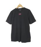 EA7 Tシャツ ドライ メッシュ ラバー ロゴ ストレッチ クルーネック 半袖 S 黒 ブラック 国内正規品