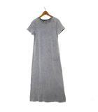 ブリーチ カット ワンピース ロング マキシ ダメージ ヴィンテージ加工 ヘビーコットン 半袖 F グレー