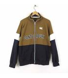 スウエット ジャケット トラックジャケット ジップアップ ロゴ 刺繍 L モカブラウン 茶色 白 紺 ネイビー 国内正規品 RUGBY ラガー