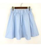 ローリーズファーム LOWRYS FARM スカート フレア ギャザー ひざ丈 コットン M パステルブルー
