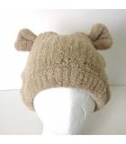 ジェラートピケ gelato pique ニットキャップ タオルキャップ 帽子 ぼうし 耳付き ロゴ 刺繍 F ベージュモカ