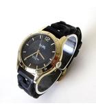 コーチ COACH 腕時計 Maddy マディ シグネチャー ロゴ ラバーベルト クオーツ ゴールド 黒 ブラック 電池交換 オバーホール済