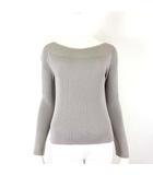 ユニクロ UNIQLO 3D リブ ボートネック セーター ニット 長袖 M グレージュ