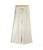 エニィファム anyFam パンツ リネン イージー ワイドパンツ 落ち感 M 2 ライトグレー