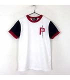 ポロ バイ ラルフローレン Polo by Ralph Lauren Tシャツ リンガーTシャツ トリコロール ロゴ プリント 半袖 130 白 ホワイト 赤 紺 ネイビー 国内正規品 KIDS