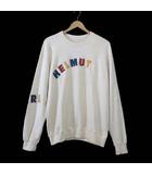 カールヘルム Karl Helmut トレーナー スウエット ロゴ プリント 星条旗 ワッペン 刺繍 M アイボリー クリーム色