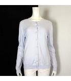 ユニクロ UNIQLO UVカット スーピマ コットン クルーネック カーディガン ニット 長袖 L パステルブルー