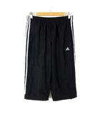 アディダス adidas パンツ クロップド ジョガーパンツ クライマライト 裏メッシュ ロゴ 刺繍 スリーストライプス 速乾 吸汗 L 黒 ブラック 白 ホワイト