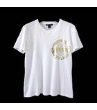 ルイヴィトン LOUIS VUITTON 2020SS Tシャツ カットソー 半袖 ロゴ プリント L 白 ホワイト ゴールド 国内正規品 美品 RW201W TWD FGTS15