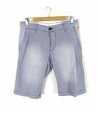 フランクリン&マーシャル FRANKLIN&MARSHALL パンツ ハーフパンツ ショートパンツ ギンガムチェック柄 ヴィンテージ加工 L 30 紺 ネイビー 白 ホワイト